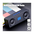 Pikkukuva 3 / 5: Kannettava FM-radio langaton Bluetooth 5.0 TWS -kaiutin Mini MP3-musiikkisoitin tukee TF-korttia U-levyä U BlackRed