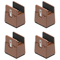 Pikkukuva 1 / 5: 4 kpl Sängikaluste Nostin 5/10cm Raskaankalustoiset Säädettävät Pöydän Nostin Jalat Pidennys (FMY) Brown 10cm