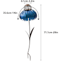 Miniatyrbillede 2 af 5: 2 stk. Sensation Kornblomst Fuglefoder Outdoor Premium Stående Fuglefoder Metal Blomst Pæl Stativ (FMY) Red  Blue