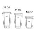 Miniatyrbillede 1 af 3: Nutribullet Erstatnings 18/24/32 Oz Erstatningskopper Kompatible Med Nutri Bullet 600w Og 900w (FMY) 18OZ