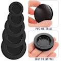 Pikkukuva 2 / 4: 20 kpl Säästöpossun Tulppa Kumia Pyöreä Tulppa Säästöpossun Tulppa Stopit Peitteet (FMY) Black 3.8x0.6cm