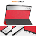 Miniatyrbild 4 av 5: För Lenovo Yoga Tab Plus Fodral Anti-Fall Läder Ställ Tablet Skydd - Grå (FMY) Multicolor Red
