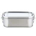 Miniatyrbillede 1 af 3: Firkantet madkasse i rustfrit stål, forseglet isoleret Bento madkasse, kantine, stor kapacitet, ruminddelt madkasse 850ML 1C