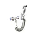 3-delt sæt: Bidet tilbehør, 1,5 m slange, rustfrit stål, badeværelsesrengøring, vægboring.