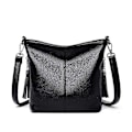 Miniatyrbillede 1 af 5: NYE Ensfarvede PU Læder Skuldertasker Mode Kvinder Messenger Taske Kvinde Luksus Håndtasker Crossbody Tasker Til Kvinder Sac a Main black