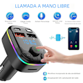 Pikkukuva 2 / 6: Bluetooth FM-lähetin handsfree autoon, radiomodulaattori, MP3-soitin, kaksois-USB, superlataussovitin