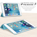 Miniatyrbillede 7 af 7: - Slankt, let Smart Case Stand Cover med Transparent Mat Bagside og Auto Vågn/Sov Funktion - Blå