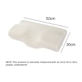 Miniatyrbild 2 av 8: Memory Foam Kudde 50*30CM För Nackskydd Fjärilsformad Kudde Långsam Återhämtning Sovkuddar Avslappnar Halsryggen White 50x30cm