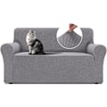Miniatyrbild 1 av 8: Justerbara 3- och 2-sits Sofföverdrag, Stretch Sofföverdrag, med Armstöd, Soffskydd, Jacquard Sofföverdrag, Halkfria Tvättbara, Ljusgrå Light Grey Large 2-seater (170-185 cm)