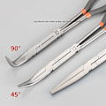 Miniatyrbillede 5 af 5: 5 stk. 28 cm (11\") ekstra lange næb-tang lige 90/45/25 graders buede tænger T