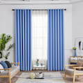 Miniatyrbillede 3 af 8: Mørklægningsgardiner til soveværelse og stue, 1 panel polyester med sort bagside (flere farver) gris W132 x H213cm+Grommet Top