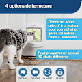 Miniatyrbillede 3 af 5: (Påskekampagne) Høj Kvalitets Microchip Kattelem 2024 - Hvid Selektiv Adgang Nem Installation 4 Manuelle Låsemuligheder