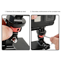 Miniatyrbillede 4 af 5: SS45181-A1 Aluminiumlegering 1/4 tomme Skrue Tripod Adapter til Insta360 Gopro DJI, 360 Graders Roterende Multicolor Black Red