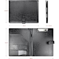 Miniatyrbillede 2 af 5: A4 Læder Portfolio, Notesblokholder til Møde Referater/Bus, ZQKLA