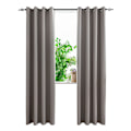 Miniatyrbillede 1 af 8: Mørklægningsgardiner til soveværelse og stue, 1 panel polyester med sort bagside (flere farver) gris W132 x H213cm+Grommet Top