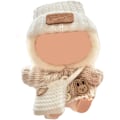 Miniatyrbild 1 av 5: Kläder för Labubu (INGEN Docka), Hatt & Jumpsuit Set för 17cm Labubu Tillbehör Kostym Off-white