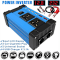 Miniatyrbilde 2 av 5: Inverter 4000w 12v Til 220v/110v Spenningsomformer Smart Fargeskjerm Dobbel Usb 3.6a Hurtiglading DC12V To 110V