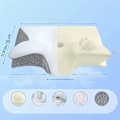 Miniatyrbilde 2 av 8: Viskoelastisk nakkepute, Ergonomisk kontur 2-i-1 nakkepute for nakkesmerter, Ortopedisk konturpute, 1 stk Lys grå _ qudddd