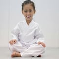 Miniatyrbillede 3 af 5: Karateuniform med gratis bælte, hvid karate-gi til børn og voksenstørrelse L