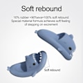 Miniatyrbillede 4 af 5: Shark Slides Børn Voksen Kvinder Mænd Shark Slippers - Cloud Shark Slide Badesandaler Unisex Pude Hjemmesko Apple green 38-39