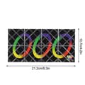 8-Panel Magic Vikbar Pusselkub med 3 Ringar Dubbel-Stil Stresslindrande Fidget Leksaker Black