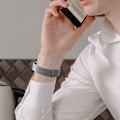 Miniatyrbild 7 av 7: Armband för Xiaomi 8 Män Kvinnor, Metallarmband för Xiaomi Mi Band 8 Magnetiskt Rostfritt Stål Mesh Armband med Stark Magnetism Silver