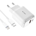 Miniatyrbilde 2 av 6: Tech-Protect 20W Vegglader PD Inkl. USB-C - Lightning Kabel Hvit 90