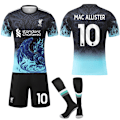 Pikkukuva 1 / 2: 2025-2026 Liverpool Erikoisvuosipäiväversio Sininen Jalkapallopaita Sukkien kanssa No.10 MAC ALLISTER No.10 MAC ALLISTER L