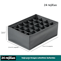 Miniatyrbild 2 av 6: Lådinsats Underklädesförvaring Strumpor Och BH Byxor Förvaringslåda Skåp Lådinsats För Kläder Slipsar Garderobskläder 24 Grids