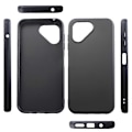 Miniatyrbillede 4 af 4: Sort Etui med Mat Finish til Fairphone 5 - Beskyttende TPU Mobil Etui 12