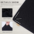 Miniatyrbild 2 av 5: 4-delars långt rutmönstrat dammtätt överdrag Polar fleece överdrag - svart