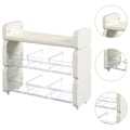 Miniatyrbilde 3 av 5: Teposeorganisator 3-lags bærbar teoppbevaringsboks for kjøkkenskap, fargerik White 41x15.5x36.5cm
