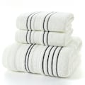Miniatyrbild 2 av 6: 3-delars handduksset i bomull, 35 x 75, 70 x 140, badhandduk med geometriskt tryck 12 70x140 3pcs