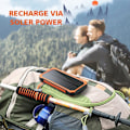 Miniatyrbilde 7 av 7: Powerbank solcellelader, 20 000 mAh bærbar trådløs lader med USB C inngang/utgang for mobiltelefoner, eksternt batteri med dobbel for camping