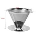Miniatyrbilde 4 av 4: Kaffefilter - Rustfritt stål - Dobbelt lag - Miljøvennlig - Holdbart - Finmasket