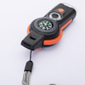 Miniatyrbild 7 av 8: Multifunktionell 7-i-1 Överlevnads Visselpipa för Utomhusbruk Nuevo Silbato Salvavida med LED-lampor Termometer Kompass