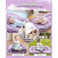 Miniatyrbild 6 av 8: Baby Lounger - 3-i-1 Babynest för Nyfödda 0-24 Månader, Andningsbar & Mjuk Baby Nest Säng för Bebis, Portabelt Babynest för Hemma och Resor Purple