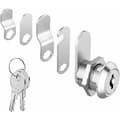 Cylinder 16mm Security Lock for Mailbox with 5 Different Lock Plates and 2 Keys, Cabinet Cam Lock, Cabinet, Toolbox, Filing Cabinet