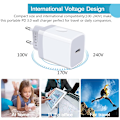 Miniatyrbillede 5 af 5: 2 stk. iPhone hurtigoplader USB-C strømadapter 20W + Kabel Hvid