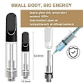 Miniatyrbillede 2 af 5: 20 STK Tomme Opbevaringspatroner til 1,0ML Glas Keramik Let At Fyld, Sort og Hvid. As Shown