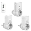 1-5x Trådlös Smart Fjärrkontroll Strömbrytare Uttag Eluttag EU-kontakt 3 ST 3PCS 1 remote control socket