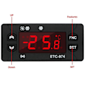 Miniatyrbild 5 av 5: ETC-974 Digital Temperaturkontroller Mikrodatorkyltermostater Kyltermostat Larm 220V Sensor JP