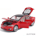 Pikkukuva 1 / 5: 1:32 Tesla Model X Model 3 Model S Model Y Metalliseos Automalli Painevaletut Leluauto Ääni Ja Valo Lasten Lelut Lapsille Lahjat Poika Lelu Model S Red