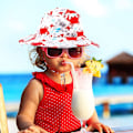 Miniatyrbild 5 av 9: Sommar Baby Solhatt Barn Utomhus Nacke Öron Skydd Anti UV-skydd Strandhattar Pojke Flicka Badhattar För 0-8 År Red triangle (for 3-8 years)