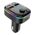 Pikkukuva 1 / 6: Bluetooth FM-lähetin handsfree autoon, radiomodulaattori, MP3-soitin, kaksois-USB, superlataussovitin