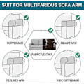 Miniatyrbilde 4 av 4: 2 stk. Stretch Armlene Trekk Spandex Jacquard Armtrekk Myk og Elastisk Beskyttelse for Stoler Sofa Lenestol Trekk Recliner Sofa Deep coffee