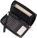 Women's Leather Wallet, Large Capacity, RFID Blocking, Ladies