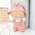 Miniatyrbild 5 av 5: Kläder för Labubu (INGEN Docka), Hatt & Jumpsuit Set för 17cm Labubu Tillbehör Kostym Light Pink