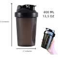 Miniatyrbilde 5 av 8: Protein Shaker Flaske Bærbar For Gym Og Utendørs PE Materiale red