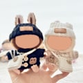 Miniatyrbild 4 av 5: Kläder för Labubu (INGEN Docka), Hatt & Jumpsuit Set för 17cm Labubu Tillbehör Kostym Off-white